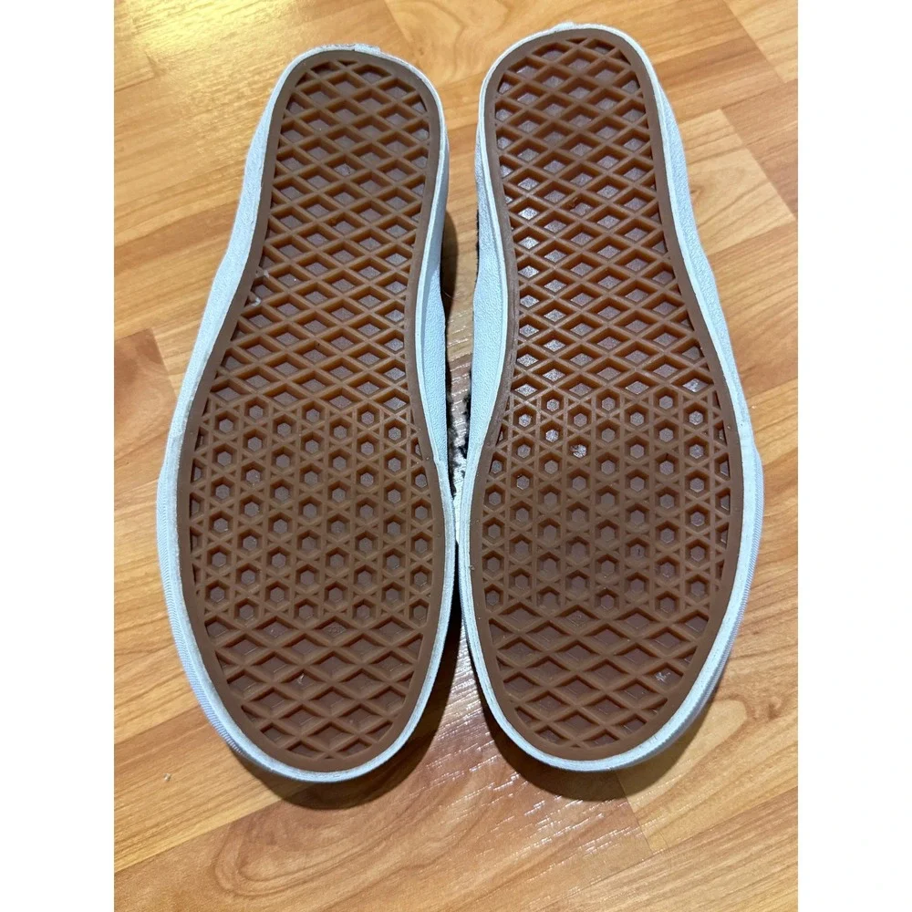 Vans Slip-On Leopard Cheetah Faux Fur Sneakers Womens 7.5‎ Mens 6 Sanitized